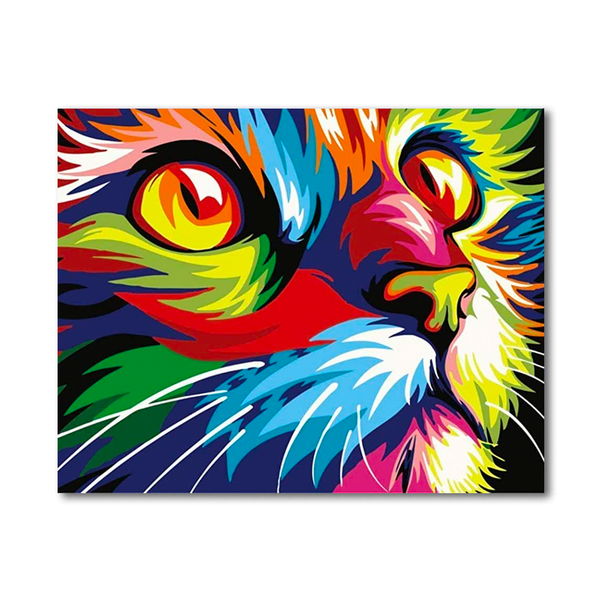 Abstract Cat Paint By Numbers Painting Kit