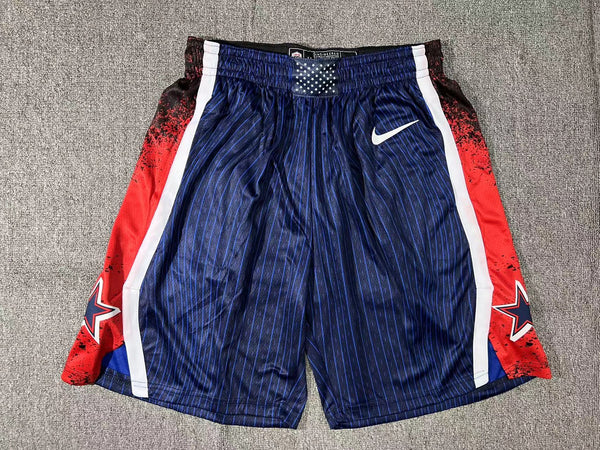 24 Olympics USA Team Blaue Shorts 