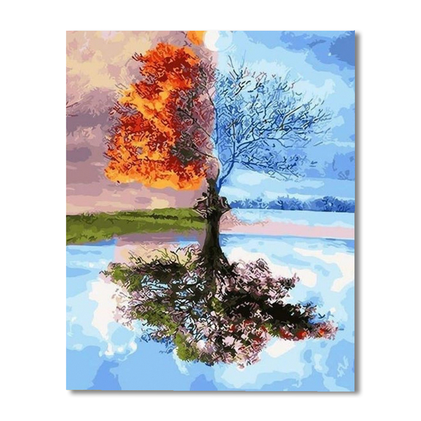 Season Tree Paint By Numbers Painting Kit