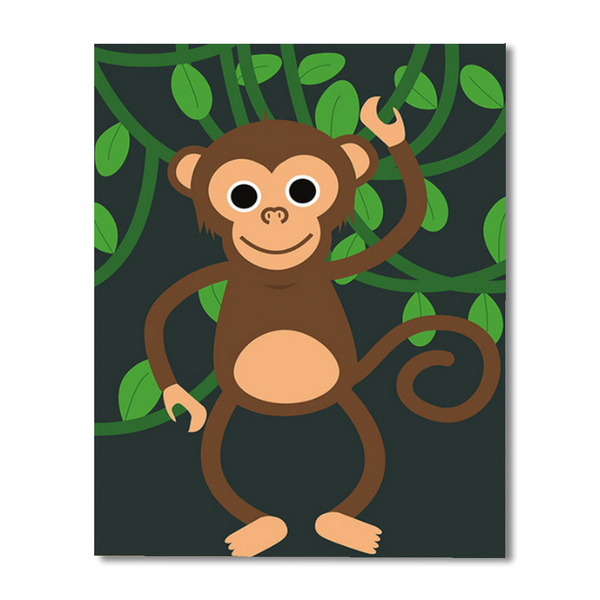 Monkey Paint By Numbers Painting Kit