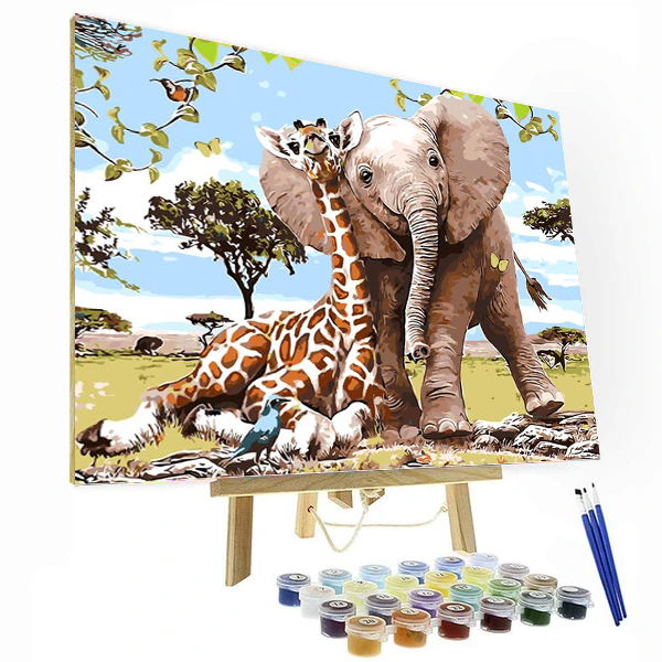 Jungle Buddies Paint By Number Painting Set