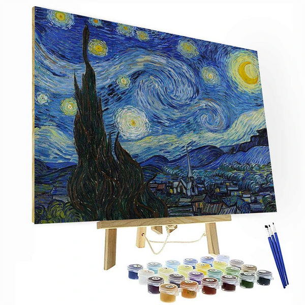 Starry Night Van Gogh Paint By Number Painting Set