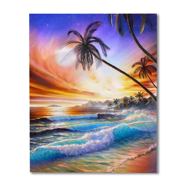 Tropical Beach Paint By Numbers Painting Kit