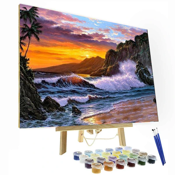 Evening Waves Paint By Number Painting Set