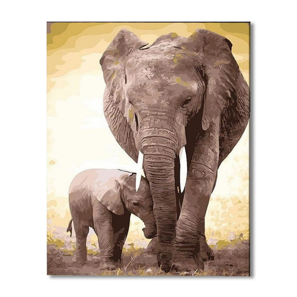 Elephant Paint By Numbers Painting Kit