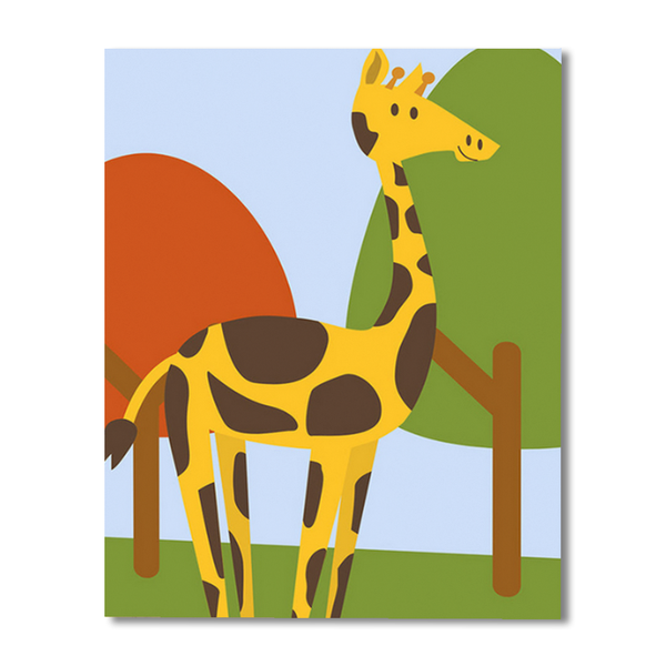 Malen nach Zahlen-Set mit Cartoon-Giraffe