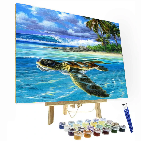 Sea Turtle Paint By Number Painting Set