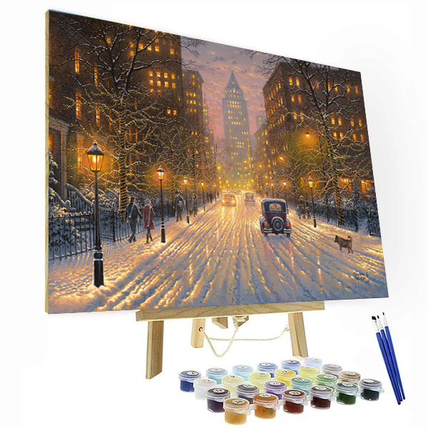 City Lights Paint By Number Painting Set