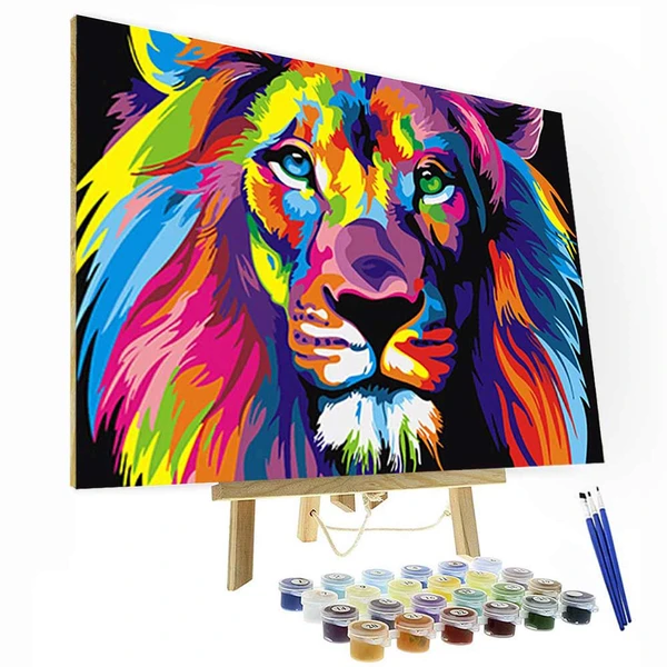 Shades of Lion Paint By Number Painting Set