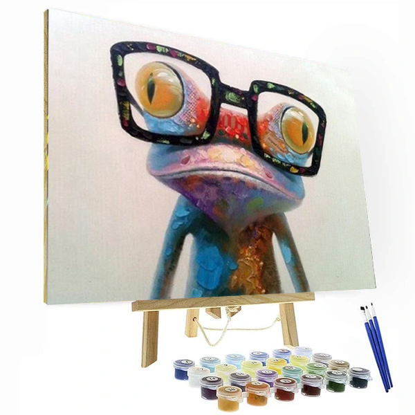 Malen-nach-Zahlen-Malset „Nerdy Frog“