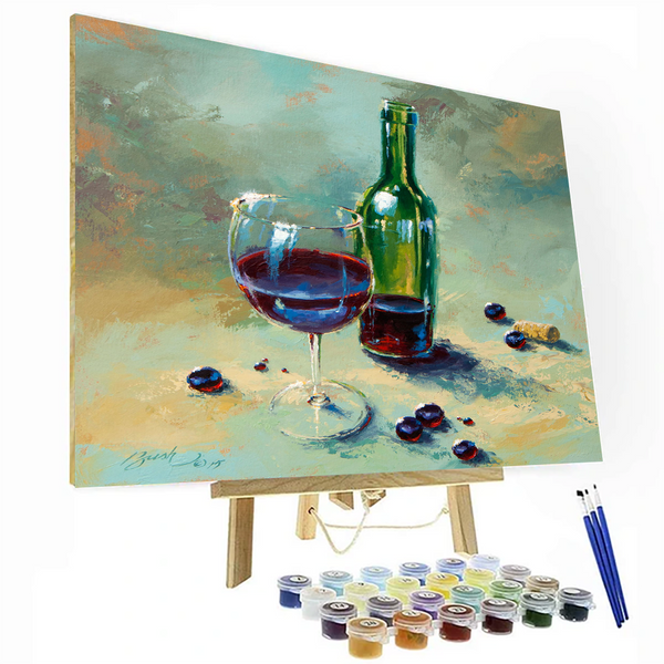 A Glass Half Full Paint By Number Painting Set