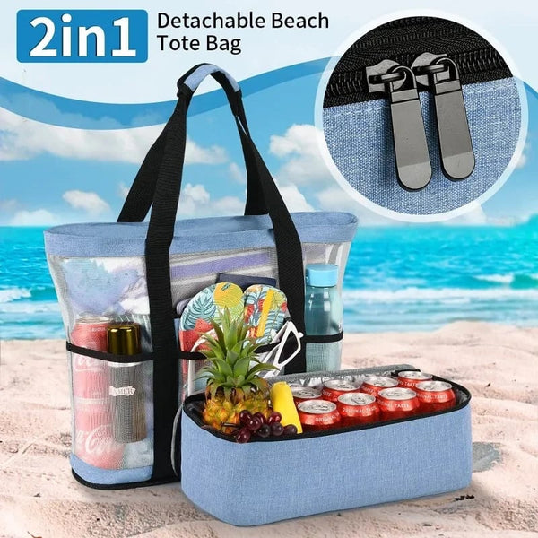 🔥 Heißer Verkauf——Beach Bliss 2-in-1 Trage- und Kühltasche🏖️