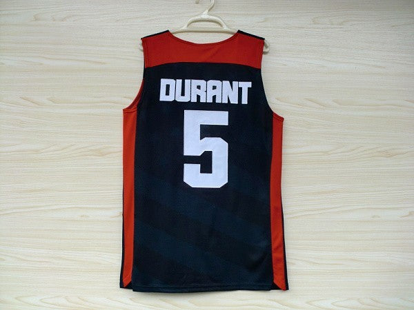 Maglia blu ricamata n. 5 Durant della American Dream Team del 2012 