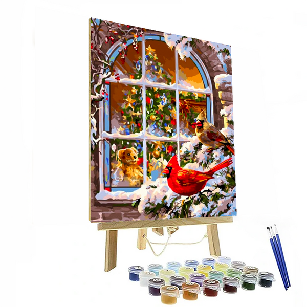 Christmas Snowy Window Paint By Numbers Painting Kit