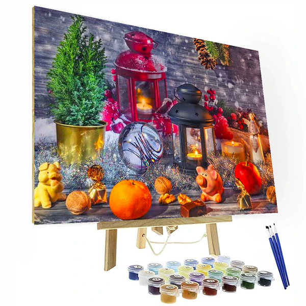 Christmas Lanterns Paint By Numbers Painting Kit