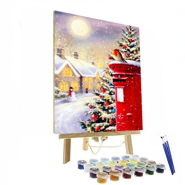 Christmas Snow Fall Paint By Numbers Painting Kit