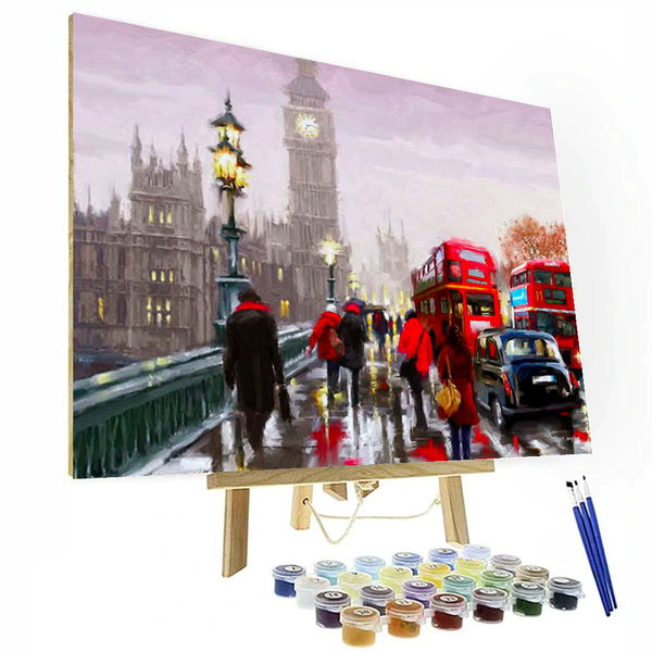 Christmas Busy Road Paint By Numbers Painting Kit