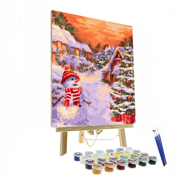 Christmas Snowman Paint By Numbers Painting Kit