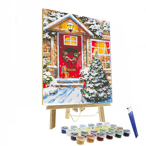 Christmas Decoration Scenery Paint By Numbers Painting Kit