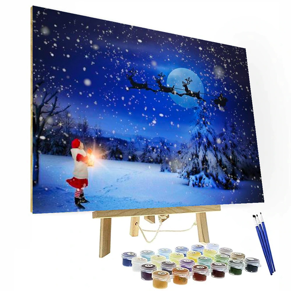 Christmas Snowy Evening Paint By Numbers Painting Kit