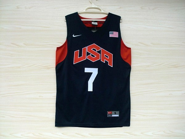 2012 American Dream Team Nr. 7 Westbrook Westbrook Blaues besticktes Trikot 