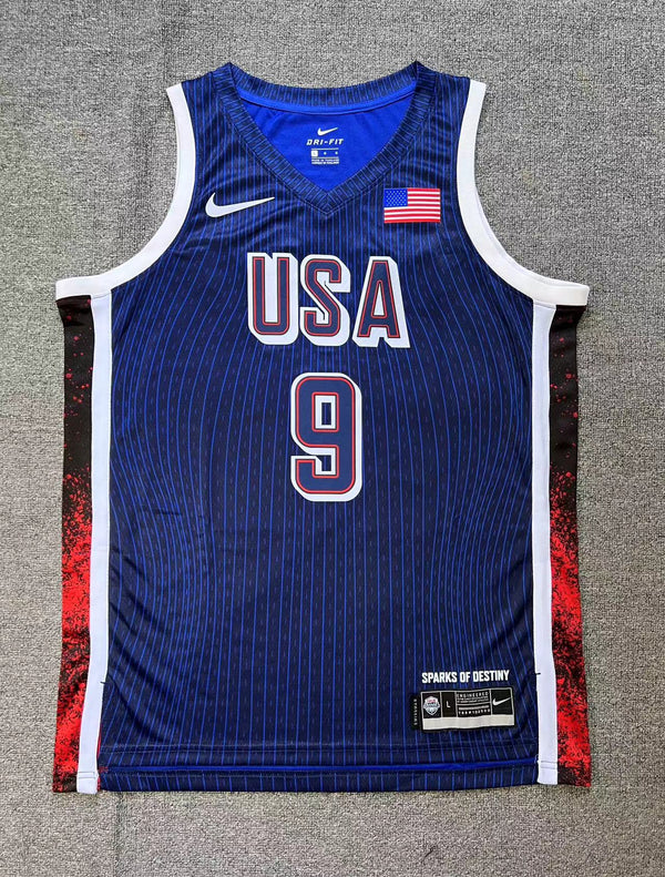 Olimpiadi di Parigi 2024 HALIBURTON USA Team Blue Stripes 