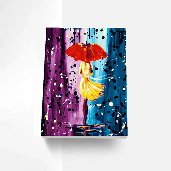 Girl In Rain Paint By Numbers Painting Kit