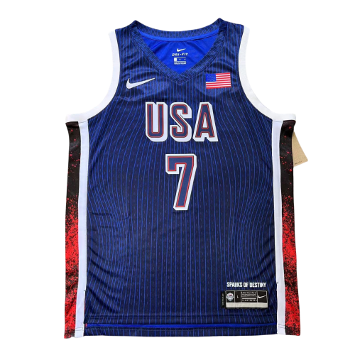 Olympische Spiele 2024 in Paris – USA Dream Team #7 DURANT – Hitzegepresstes Trikot 