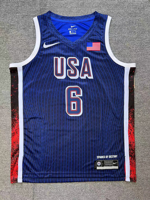 2024 Paris Olympics JAMES USA Team Blue Stripes