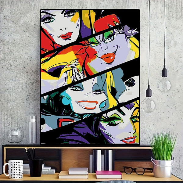 Cartoon Villains Paint By Numbers Kit