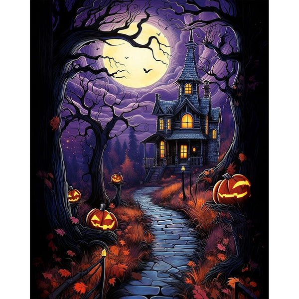 Halloween Castle Paint By Numbers Kit