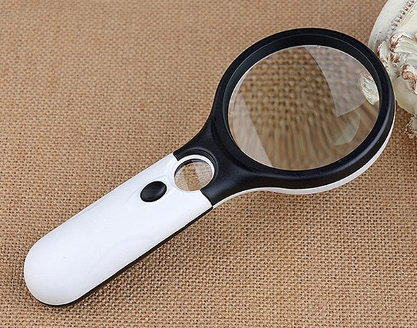 Magnifying glass with LED light