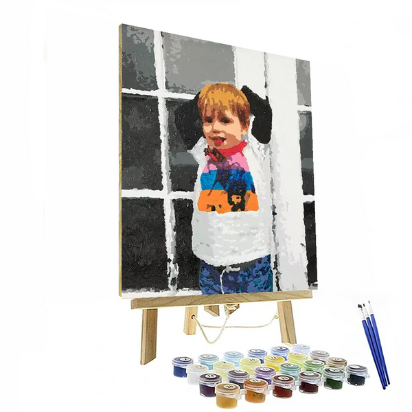 A Little Boy Custom Paint By Numbers Kit