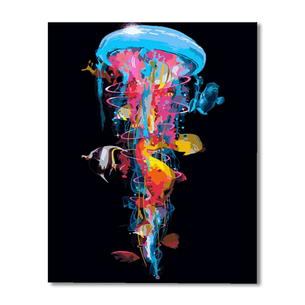 New Jellyfish Big Fish Paint By Numbers Painting Kit