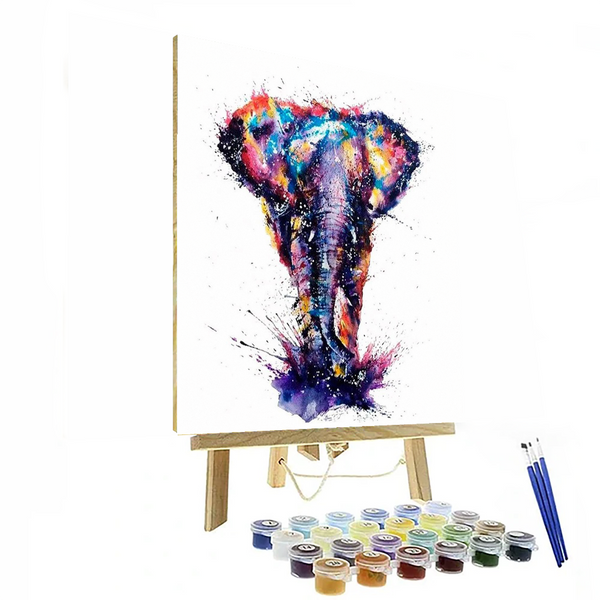 Watercolor Elephant Paint By Numbers Painting Kit