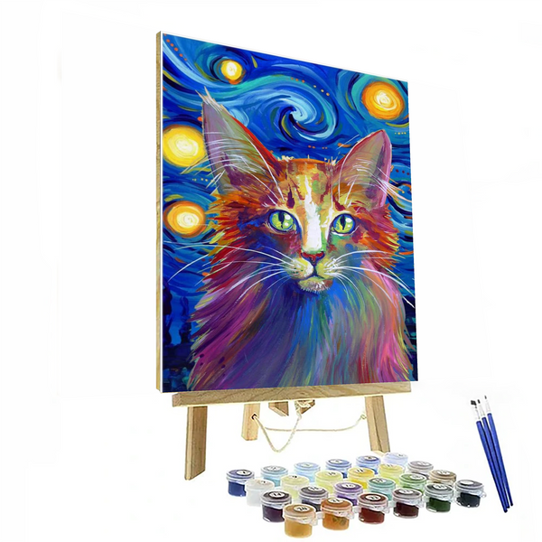 Beginner Cat Painting By Numbers Kits