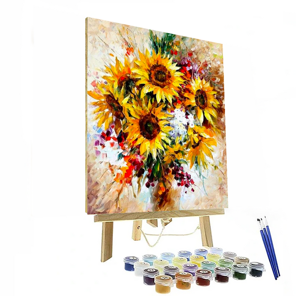 Yellow Sunflower Paint By Numbers Painting Kit