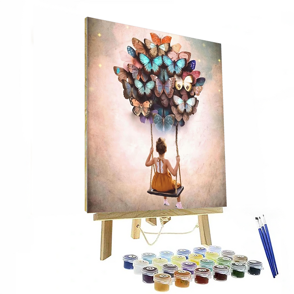 Swing and Butterfly Paint By Numbers Kit