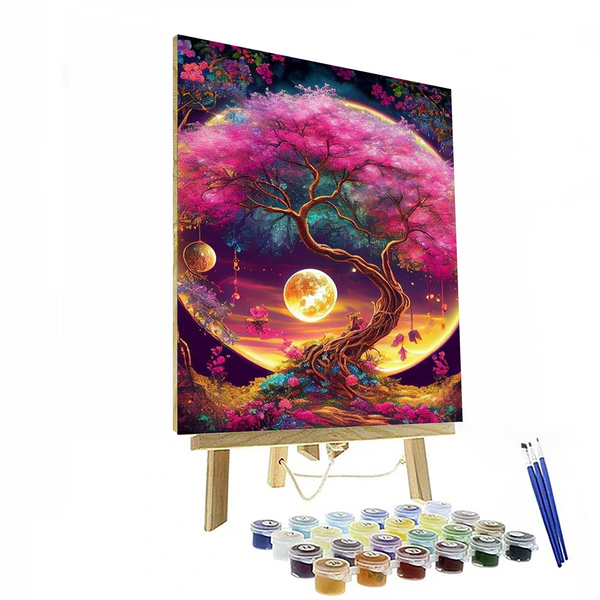 Enchanted Moonlit Arboretum Paint By Numbers Kit