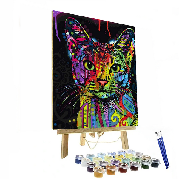 Abstract Cat Paint By Numbers Painting Kit