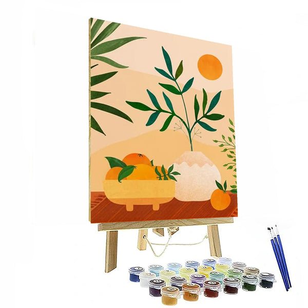 6 Pieces Sunlit Serenity Paint By Number Kit