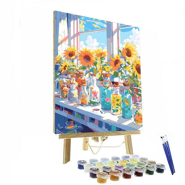 Sunlit Sunflower Vases Paint By Numbers Kit