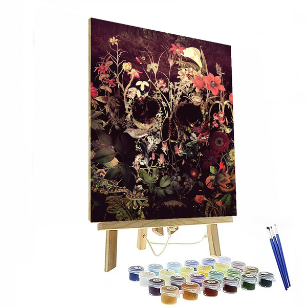 Dark Bloom Paint By Numbers Painting Kit