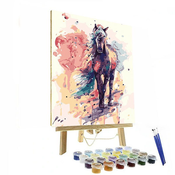 Watercolor Horse Paint By Numbers Painting Kit