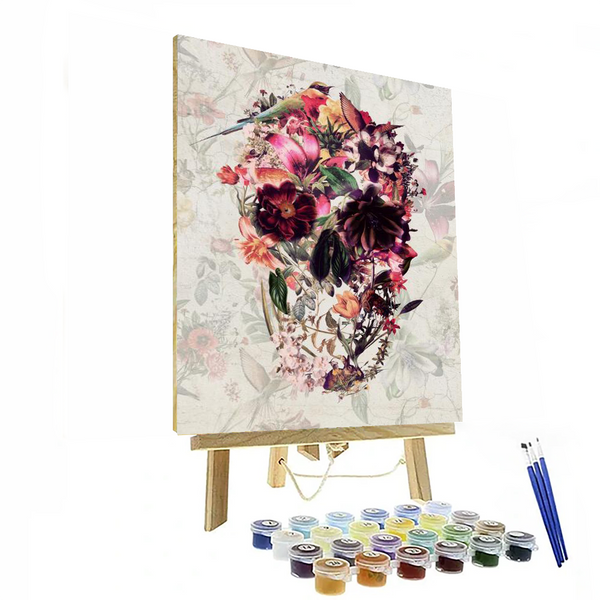 Flowering Skull Paint By Numbers Painting Kit