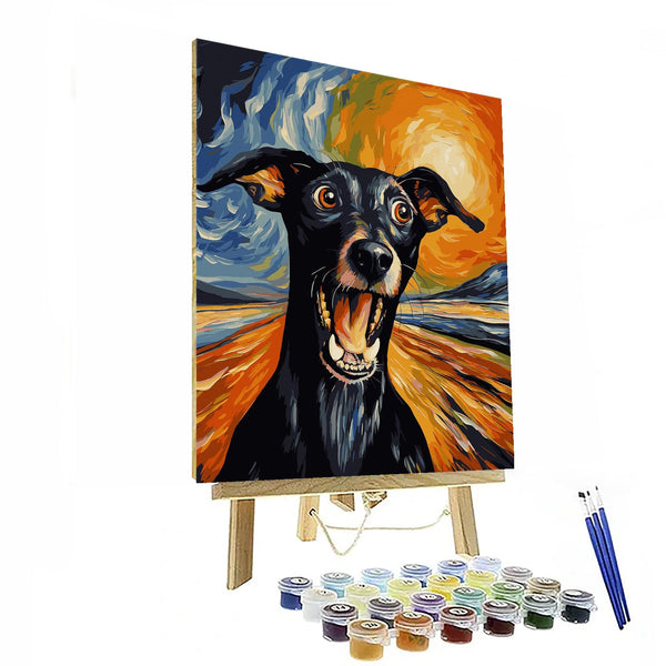 Screaming Dog Paint By Number Kit