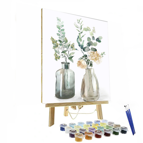 Botanical Flowers Paint By Numbers Kit