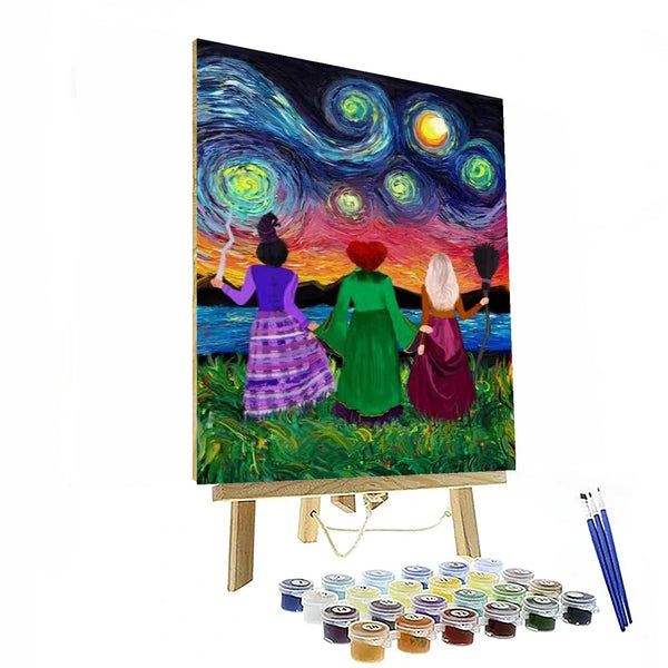 Starry Night Sorcery Paint By Number Canvas Kit