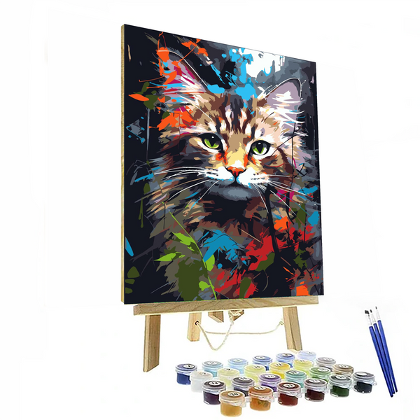 Abstract Kitten Art Paint By Number Kit