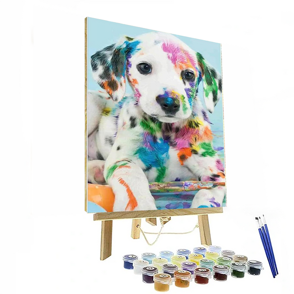 Diamant-Kunst-Set mit Hunden 